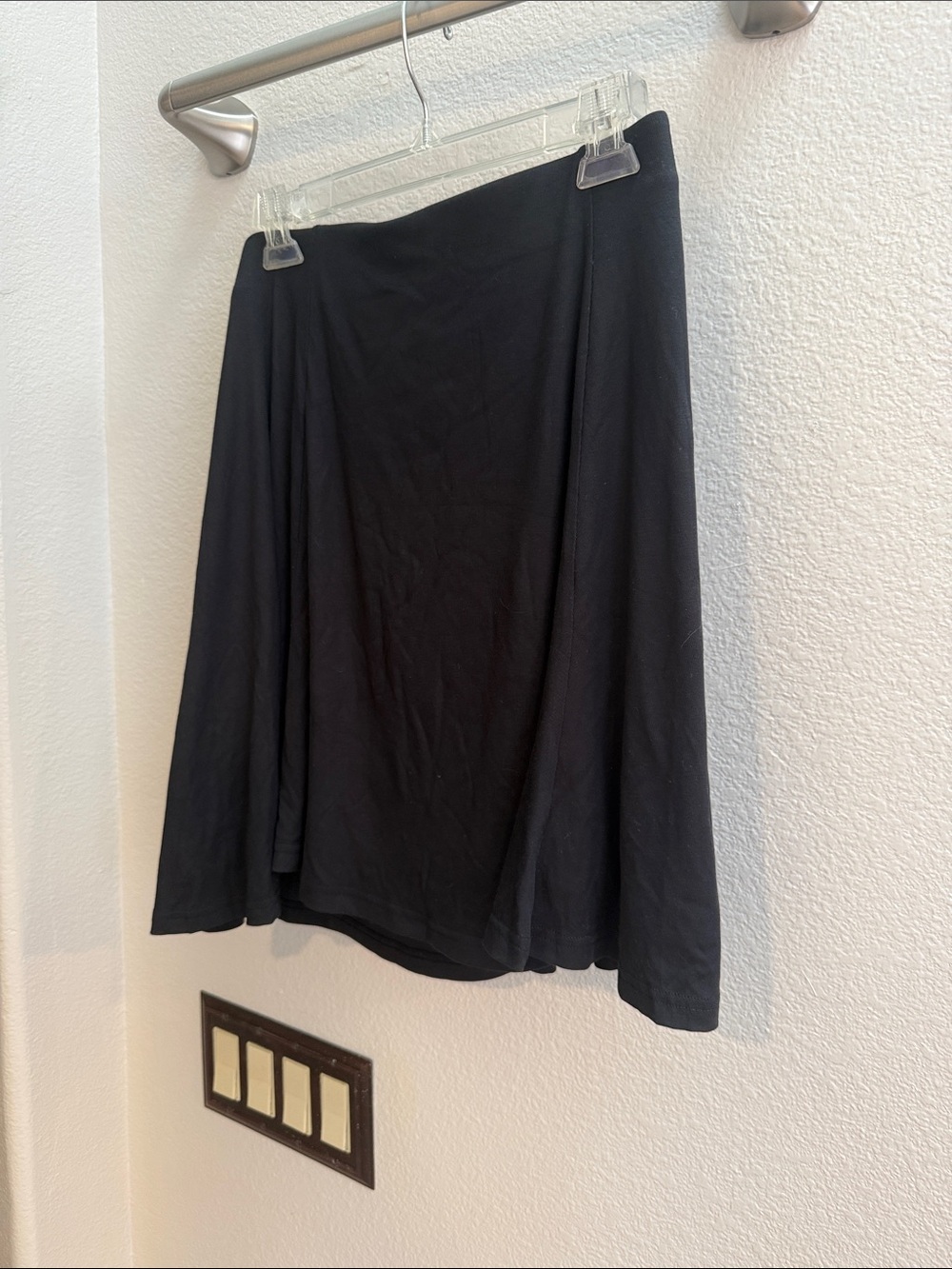 OGL Black A-Line Knee-Length Skirt